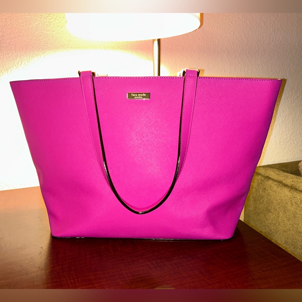 Pink Leather Kate Spade Shoulder Tote.  Super Clean, Like New